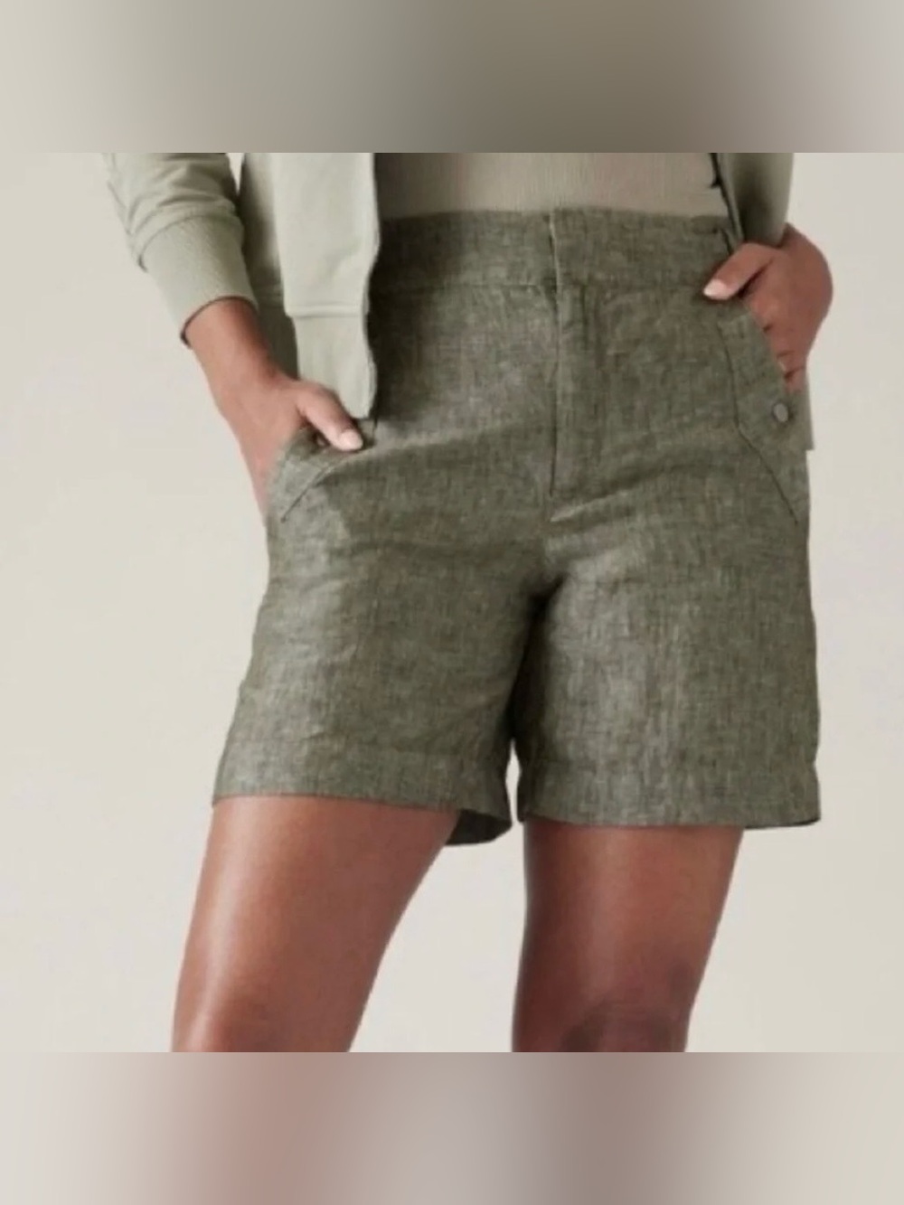 NWT Athleta 100% Linen Shorts